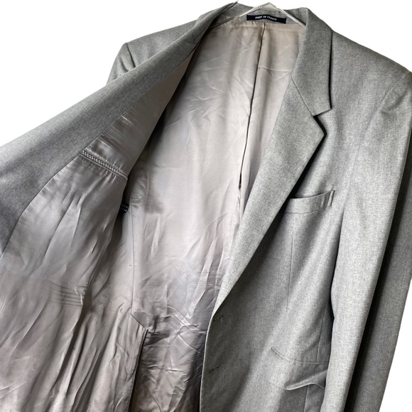 YSL Yves Saint Laurent Vintage Virgin Wool Sportscoat Blazer Jacket Grey Size 44 - Picture 5 of 8